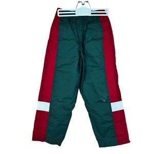 Kids Windbreaker Pants Boys Girls S/8 Green Red Side Lined Elastic Waist Unisex